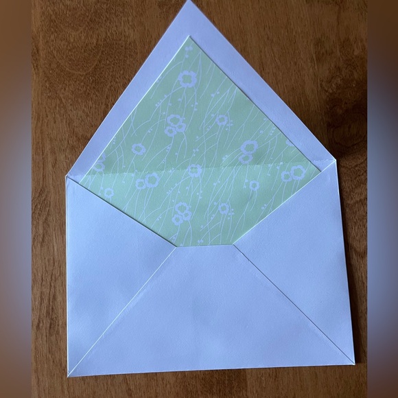 Martha Stewart light green invitations with brown branches & pink flowers. NEW - Picture 8 of 8